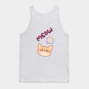 Meow Meow Silly Cat Tank Top